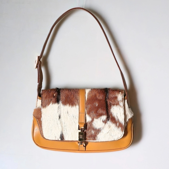 Gucci Jackie Cow Print Small Flap - Picture 2 of 16